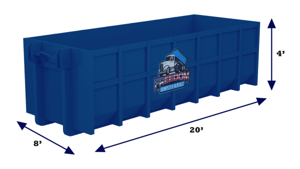 20 yard roll-off dumpster rental for residential driveways in St. Landry Parish